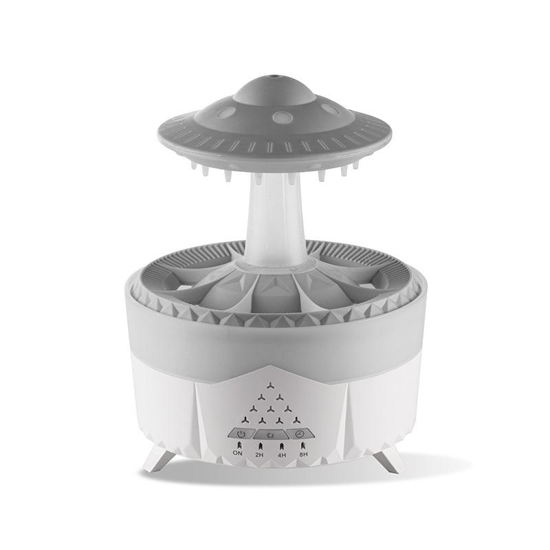 Humidificador de nube de lluvia, humidificador de hongo con gotas de agua, difusor de aceite esencial de aromaterapia con forma de hongo y apagado automático, adecuado para el hogar y el dormitorio