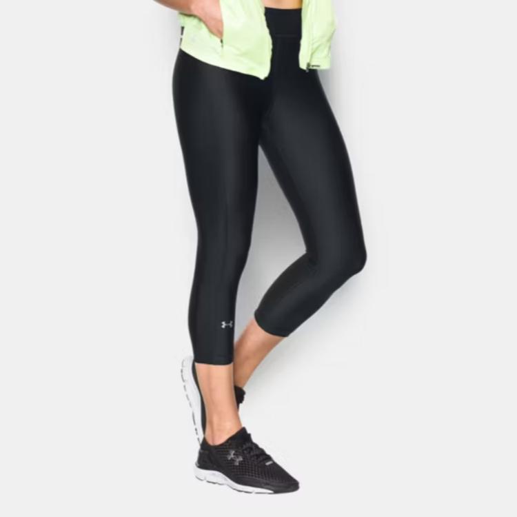 Under Armour Solid Color Tight Fit Three Quarter Length Sports Pants Women bottoms 1297905-001