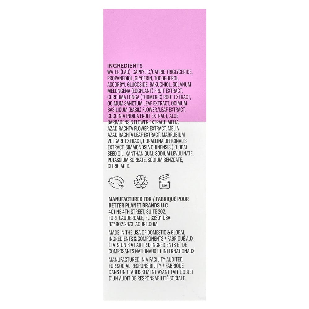 Acure Radically Rejuvenating Dual-Phase Bakuchiol Serum 20ml (0.67 fl oz)
