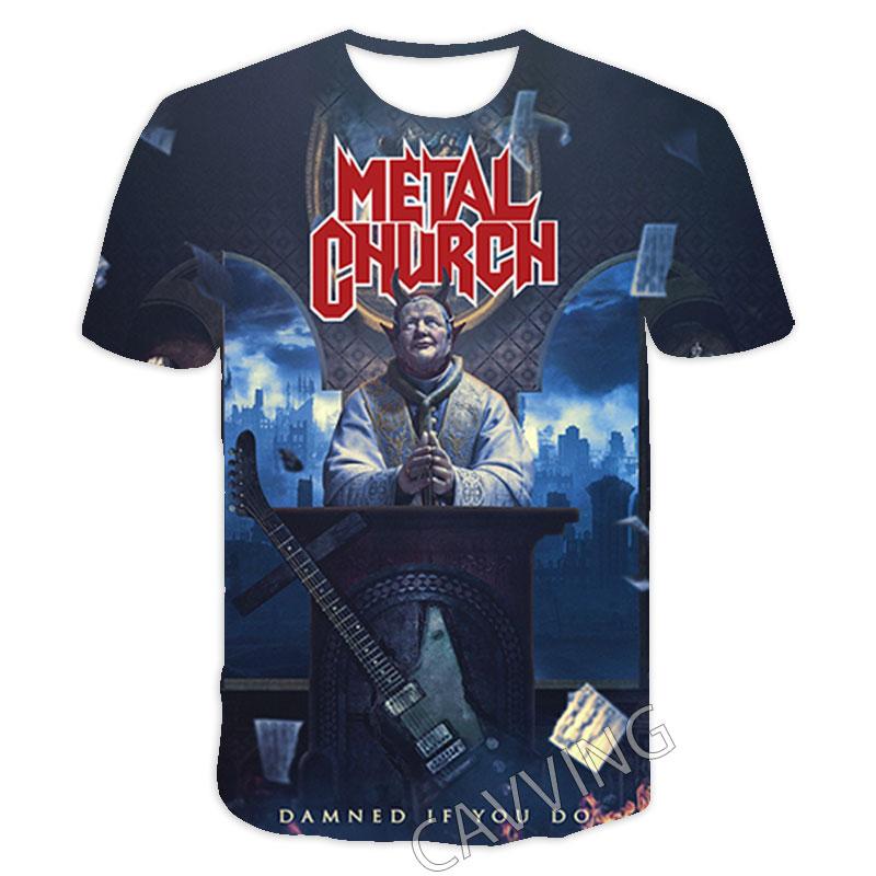 New Fashion Women/Men's 3D Print  Metal Church Rock   Casual T-shirts  Hip Hop Tshirts Harajuku Styles Tops Clothing