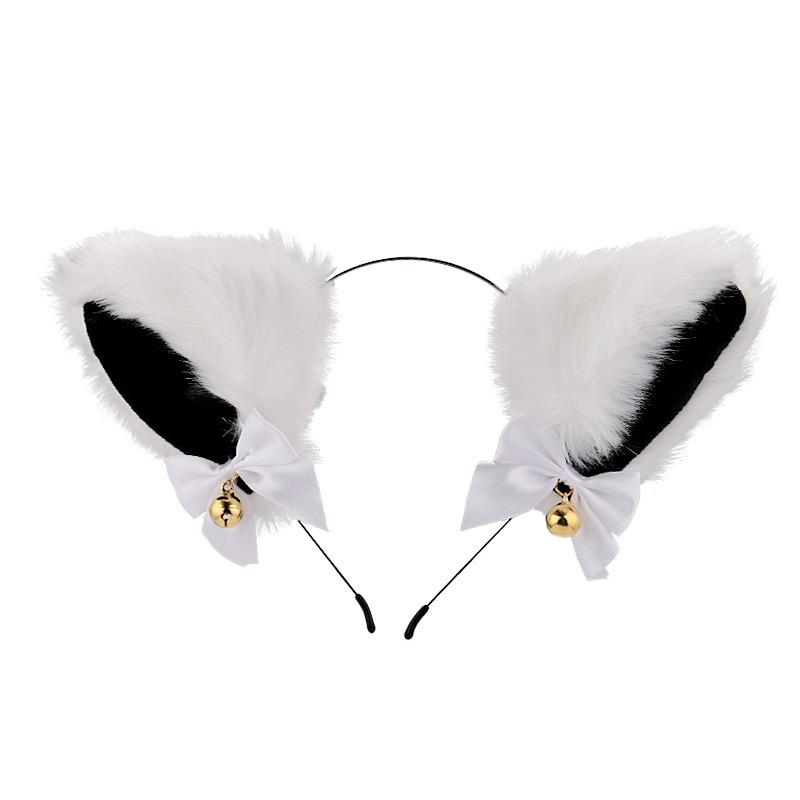 Cat Ears Bell Headband - Cosplay Catwoman Hair Accessory for Christmas & Halloween