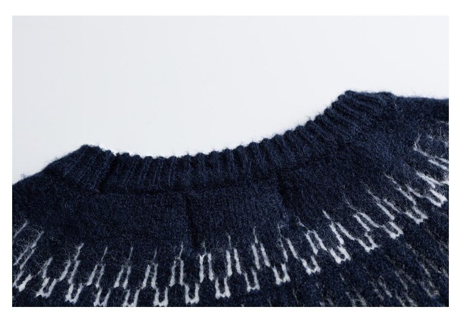 ARBENDO Unisex Retro Fair Isle Sweater - Loose Fit, Autumn/Winter Knitwear M1364