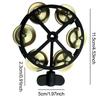 Hi Hat Tambourine Musical Instrument Percussion Accessories Bell Drum Cymbals with Metal Jingles for KTV Parties Versatile Sound