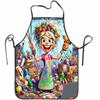 1pc Apron with Cheerful Little Girl Painting Pattern, Suitable for Men And Women In Home Kitchen Use