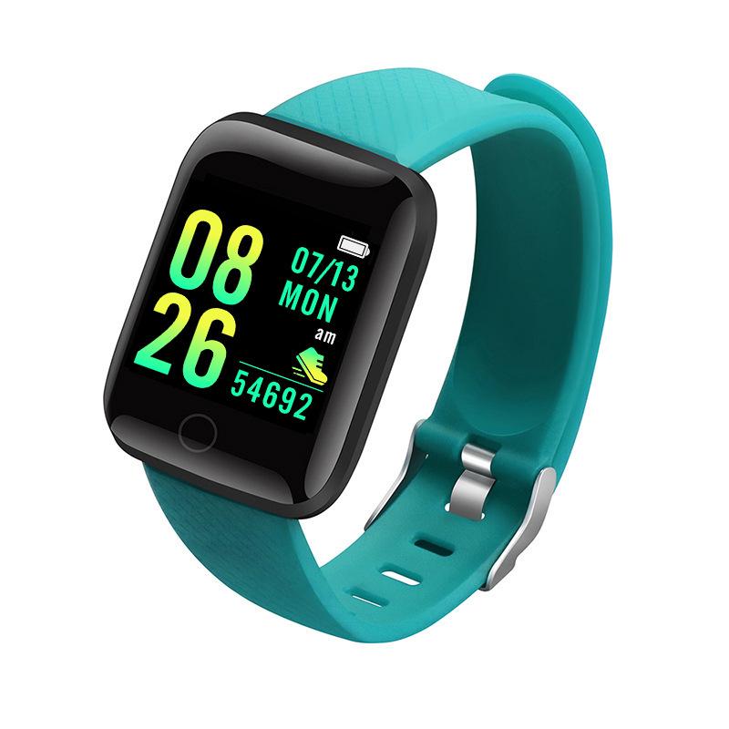 116Plus D13 Smart Sports Bracelet with Color Screen, Step Counter, Bluetooth Alerts, Heart Rate & Blood Pressure Monitor.