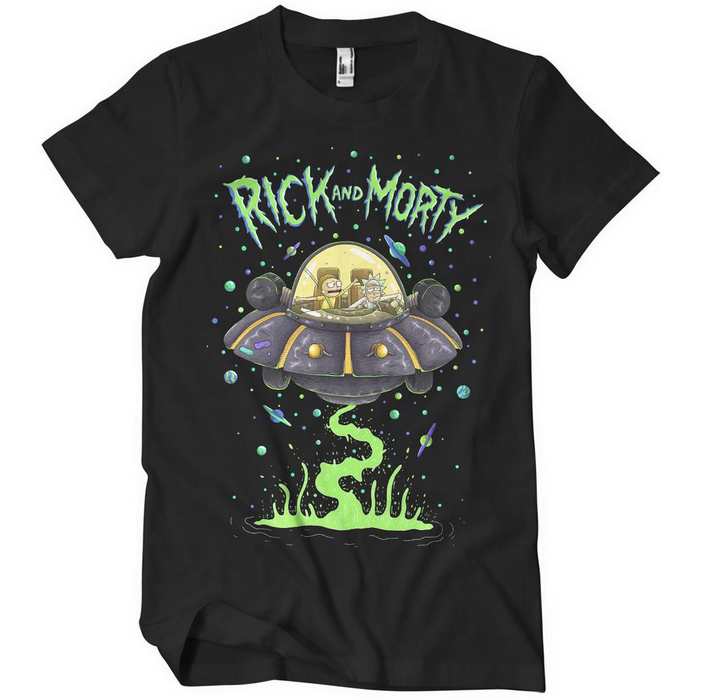 Officially Licensed Rick and Morty Spaceship Men's T-Shirt S XXL Sizes