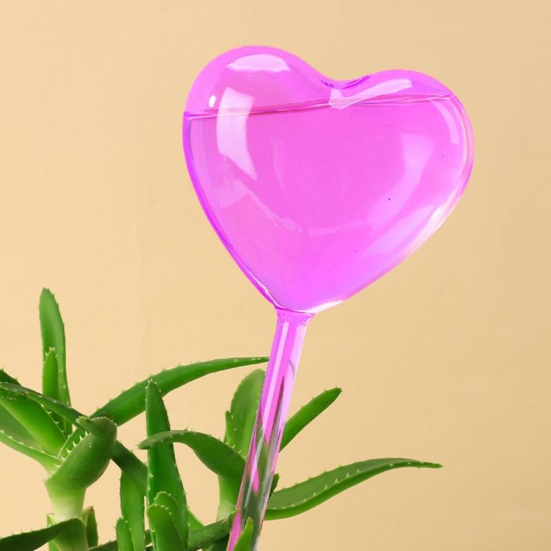 2Pcs Heart Plant Watering Globes Set Self Watering Globes for Indoor Plant Flowers Outdoor Plant Watering Bulb Dripper