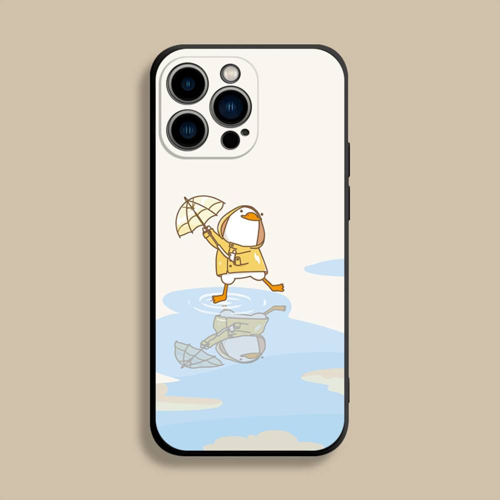 

Смешной мем D-DucK Гусь Чехол для телефона Для iPhone 17,16,15,14,13,12,Pro,Max,Plus,E,SE4,Air,Mini Черный Мягкий Чехол iPhone16pro