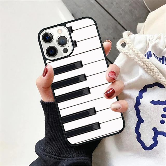 Piano keys Vintage Music Notes Phone Case Cover For iPhone 17 Air 15 16 14 13 12 Pro Max 11 Pro Max Plus Coque