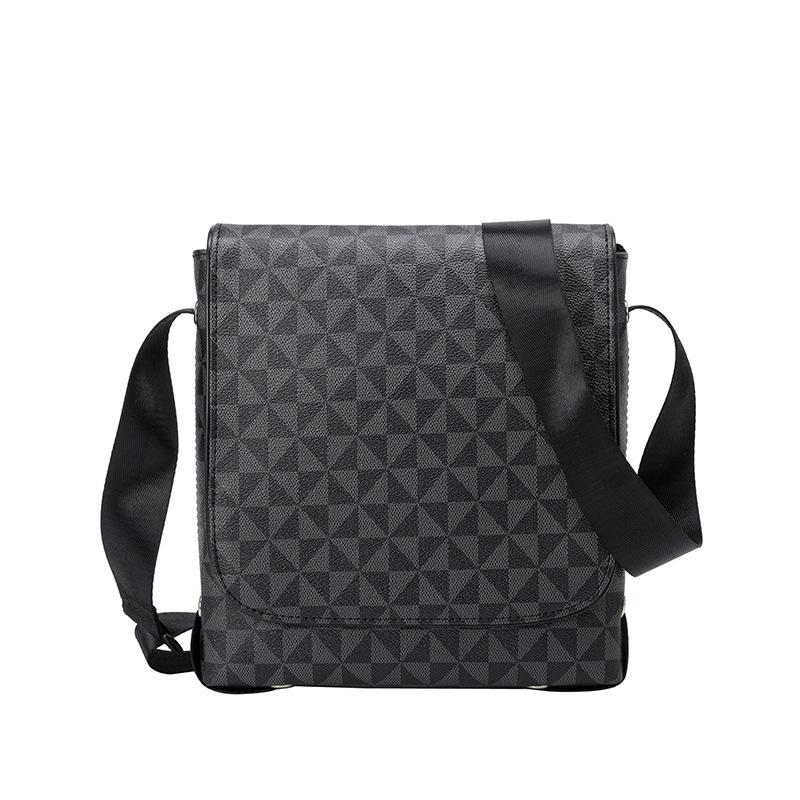 New Fashion Men's Crossbody Bag Horizontal Casual Computer Briefcase Printed Business Bag Flip Shoulder Bag