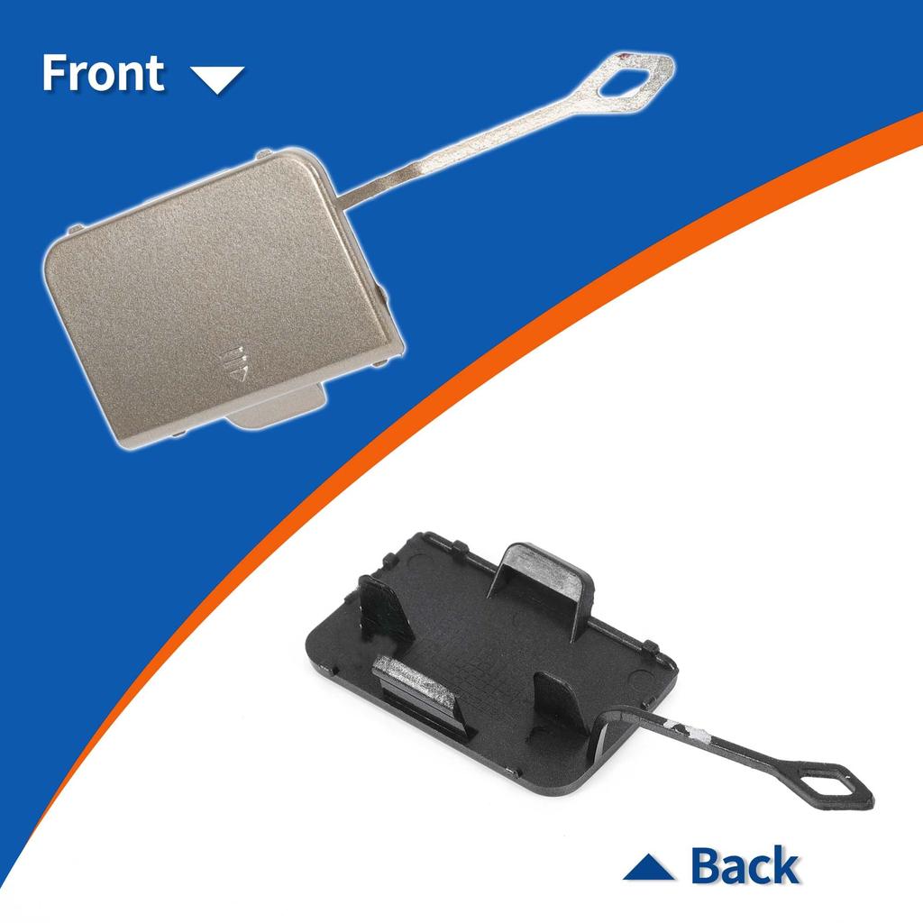 ACROPIX Pearl Beige Front Right Passenger Car Bumper Tow Hook Cover Cap A2048850124 for W204 Mercedes/Benz C-Class Sedan/Touring 2007-2010 (1 Piece)