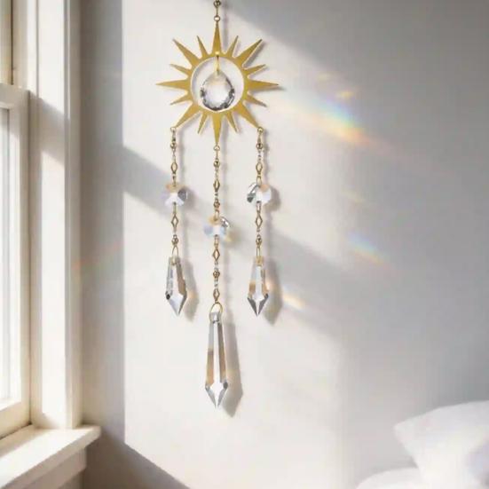 Large Sun Crystal Sun Chime Prism Catcher Wind Sun