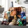 1Pc Christmas Night Celebration Blanket Soft Throw Blanket For Home Bedroom Bed Sofa Travel Office Solid Christmas Blanket
