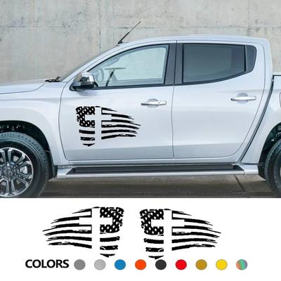 Universal Distressed Flag with Cross Vinyl Decor Decal for Car Truck Pickup SUV Camper Laptop Window Door Side Sticker Cover