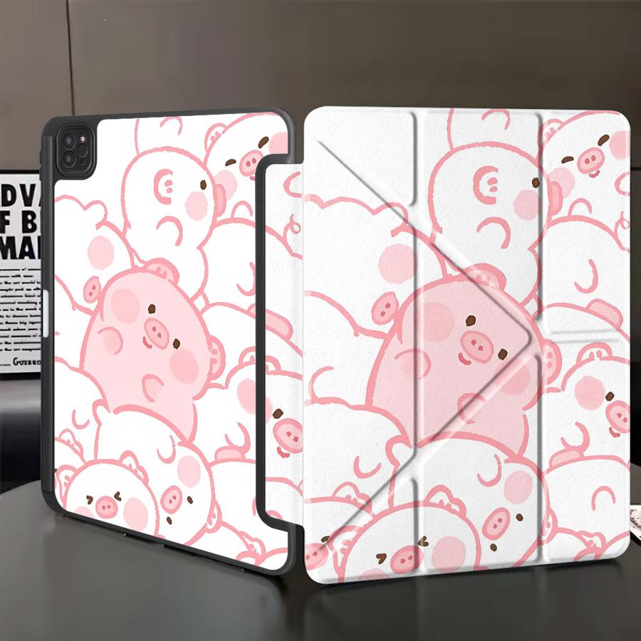 

Pink Piglet Holder Cover Tablet Case For iPad Pro 11th 10th 9th 8th 7th 12.9inch Pro 2025 Mini 6 7 Air 4 5 M3 M2 1 2 M4 11inch iPad Mini 6 8.3