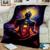 Rainbow 7 Chakra Yoga Meditation Blanket,Flannel Throw Blanket for Home Bedroom Bed Sofa Picnic Office Hiking Leisure Nap Cover