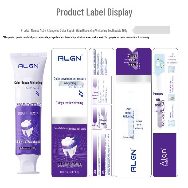 Ailangena Aufhellende & Fleckenentfernende Fluoridfreie Zahnpasta