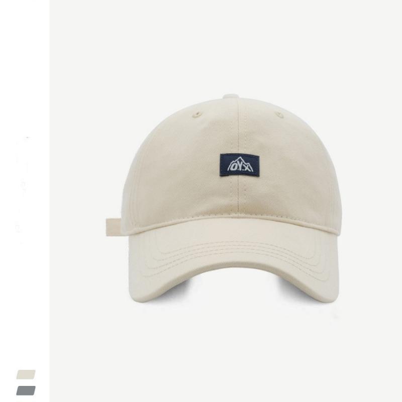 Original Design Alphabet Cloth Label Baseball Cap Men's and Women's Fashion Versatile Wide-brimmed Peaked Cap Show Small Face