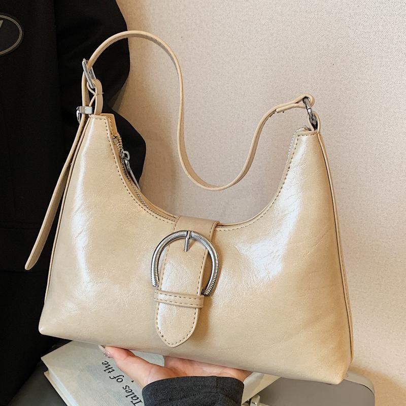 Chic Spring 2025 Cotton Underarm Bag: Trendy, Minimalist, Large Capacity Shoulder & Handbag