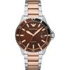 Emporio Armani Diver Bruin Tweekleurig Rosé Heren Quartz AR11340 Horloge