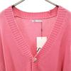 unused ZARA Long sleeve V neck knit cardigan M pink Men's Used