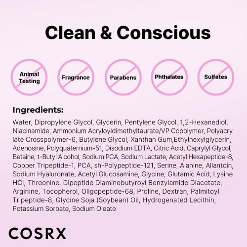 COSRX Peptide Booster Serum Peptide 6 Skin Booster Toner 150mL Peptide Serum Lotion Niacinamide Hyaluronic Acid Adenosine Allantoin Serum Emulsion NMF