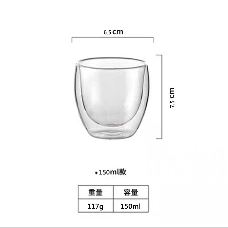 Creative 80~650ml Tumbler Double Wall Heat Resistant Drinkware Espresso Coffee Cup Glass Cup Beer Mug Glass Mug