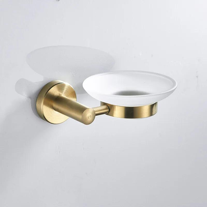 304 Stainless Steel Brushed Gold Towel Rack Ring Bathroom Bath Towel Rack Bathroom Accessorie Toilet Paper Holder