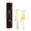 2Pcs Wedding Cake Cutter Server Set Stainless Steel Flatware Cake Cutting Set Elegant Wedding Cake Cutting Utensils Reusable