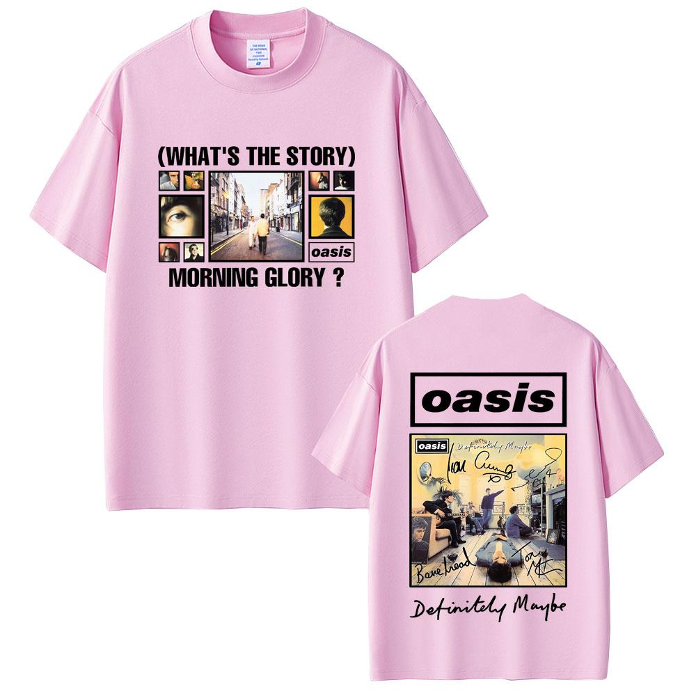 British Rock Band Oasi May Definitely Wear T-shirts for Men and Women, Cotton Casual Retro Short Sleeved Streetwear