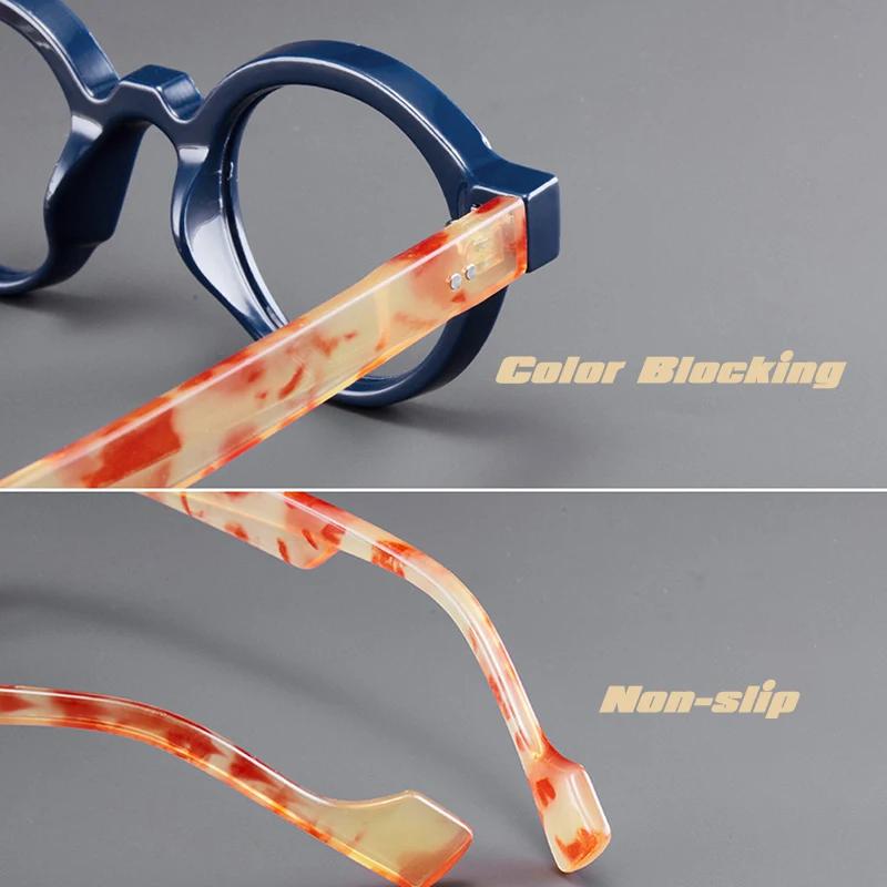 Men Retro Reading Glasses Anti Blue Light Eyewear Trend Ultra-lightweight Round Frame Women Presbyopic Eyeglasses Frame Unisex