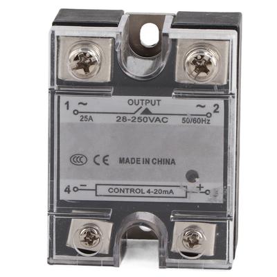 Solid State Relay SSR 4‑20mA Input To 28‑250V AC Output Stepless Control Voltage Regulator