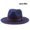 Big Head Size 60CM Straw Panaman Hat Foldable Woven Sun Hat  Men Plus Size Jazz Cap Women Beach Sun Protection Sun Shading Hat