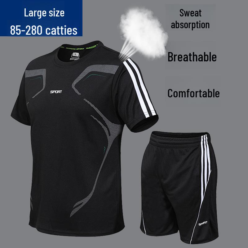 Pánské letní sportovní tričko volného střihu plus size pro fitness, běh a basketbal