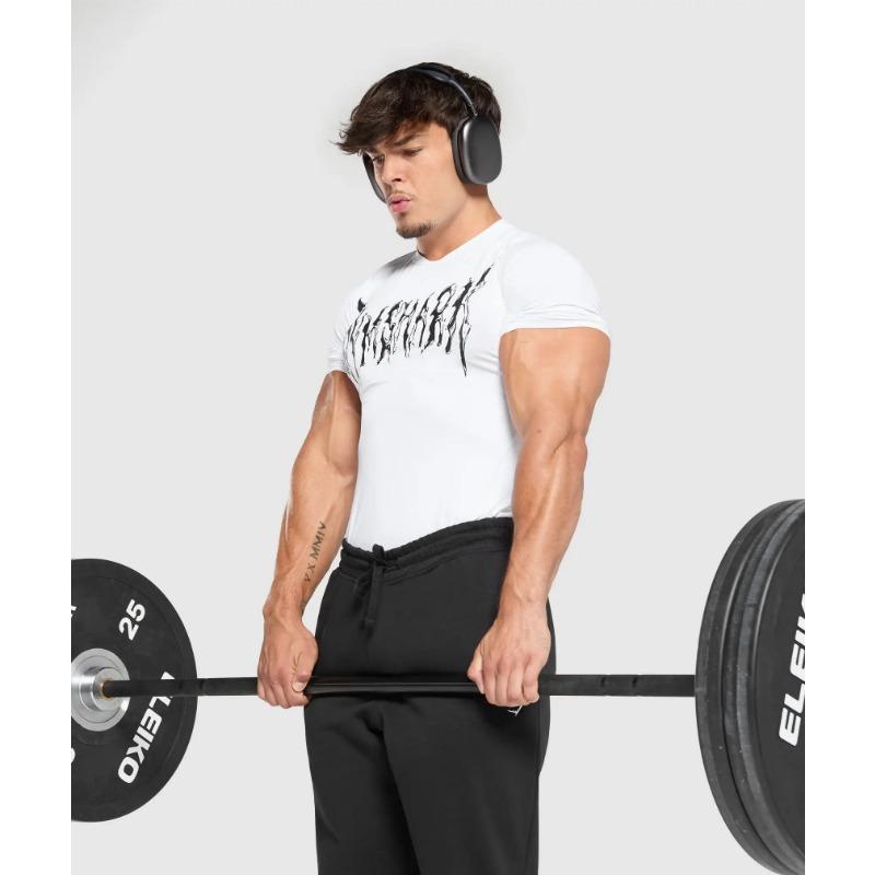 Men's Quick-drying Fitness Polyester Top T-shirt Shark Clothing Comfortable Breathable Sports Fitness Wear T-Shirts Men’s