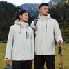 Men's 3-in-1 Detachable Hiking Jacket - Trendy Outdoor Style with Down Inner
