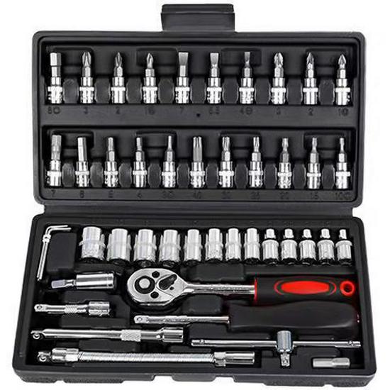 

46-Piece Socket Wrench Set for Car, Motorcycle, and Household Maintenance