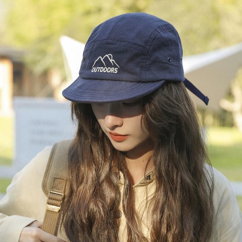 Short Brim Tooling Embroidered Retro Baseball Cap For Men And Women High Quality Sunshade Street Outdoor Soft Top