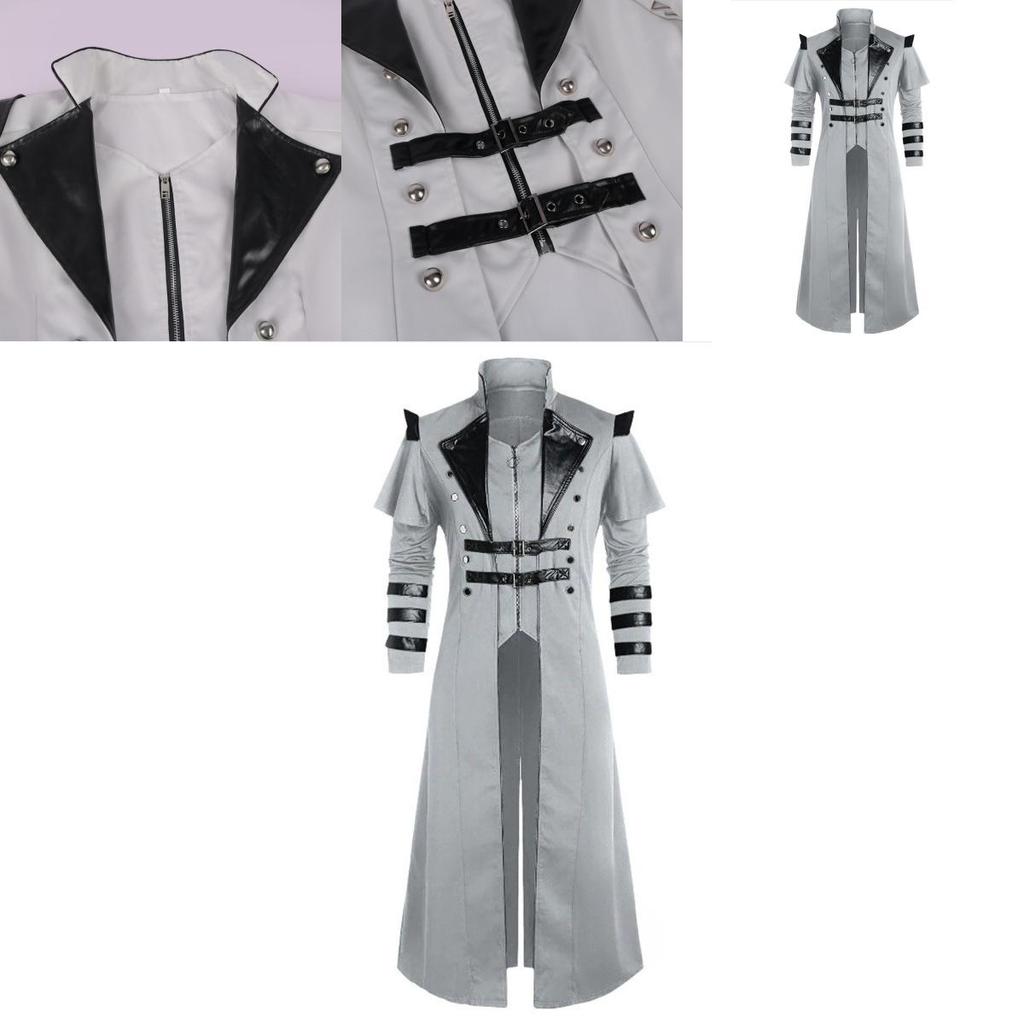 Medieval Renaissance Punk Coat For Stage Performances And Photography