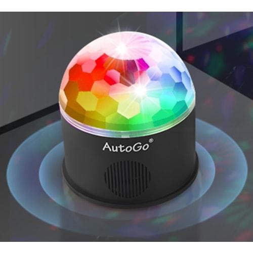 CCYCCL Mirror Ball Disco Light [9 RGB Colors] LED Stage Light with Remote Control, Voice Activated, Multi-Function, Rotating Crystal, USB Powered, Per