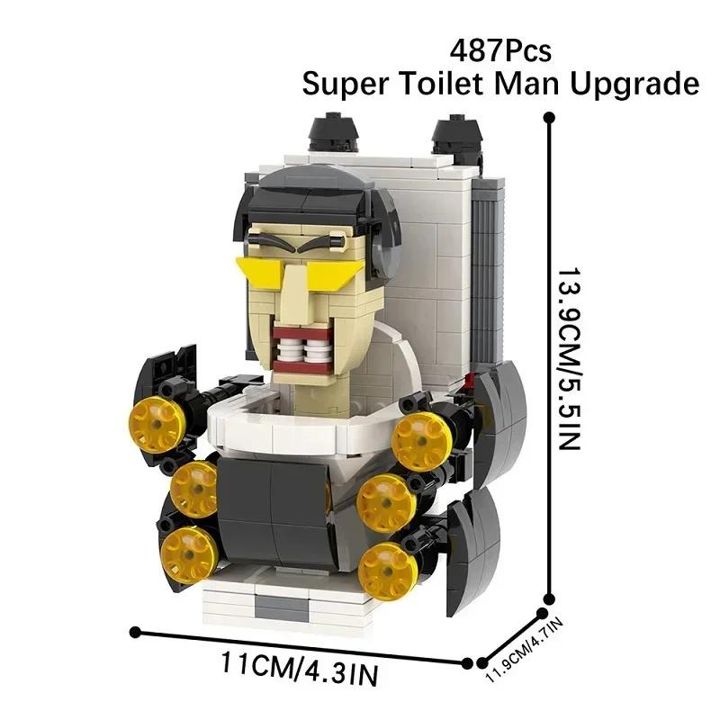 Skibidi Toilet Building Blocks Zombie Skibidi Toilet Logo The Audio Man And Camera Titan Man Building Block DIY Bricks Toys