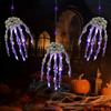 Purple Claw/ String Lights Plastic Skeleton Hand Design With Glowing Purple Effect Halloween Decorations