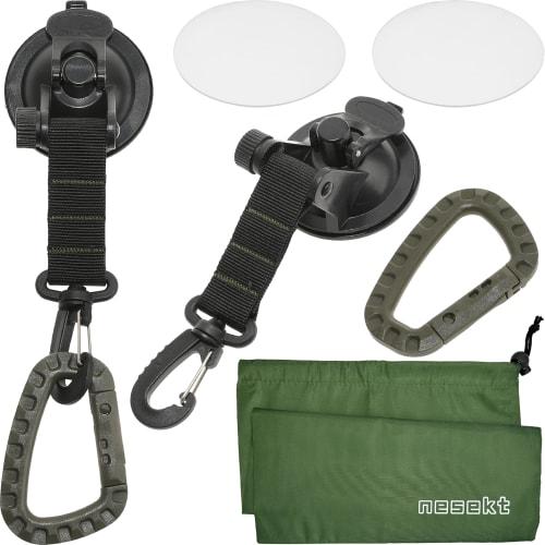 

Nesect Suction Cup Hooks, 65mm (Small), 2-Piece Set, Includes Resin Carabiner, Unique Stainless Steel Pipe Reinforcement, Storage Bag, Car Side Tarp H