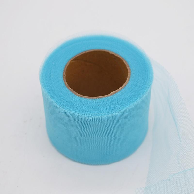 22m/lot 2" 5cm Shiny Tulle Roll Spool Fabric Tutu Skirt Chair Sash Bow Table Runner  Wedding Baby Shower Party Decorations