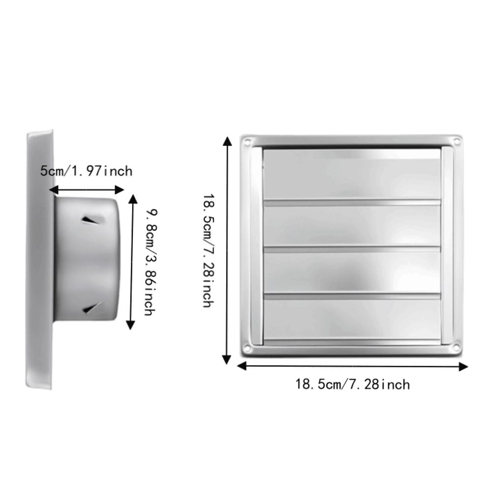 1pcs Gravity Moving Flap Dryer Vent Cover Stainless Steel Exterior Vent Grille Home Exterior Wall
