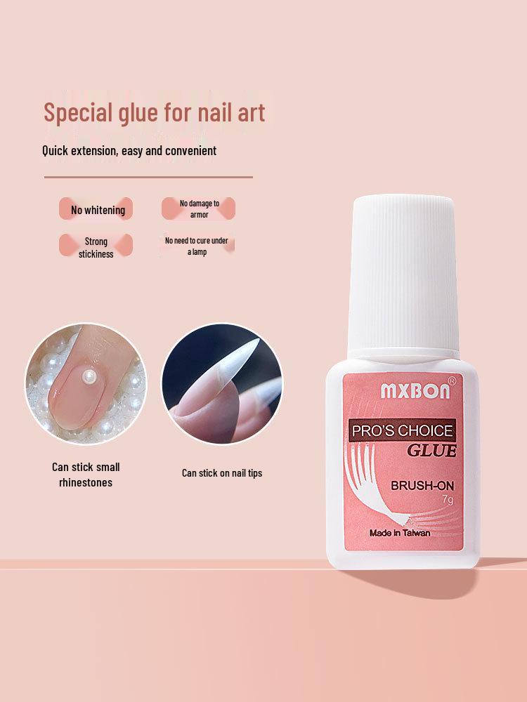 

Quick-Dry Nail Glue with Brush for Long-Lasting Nail Tips & Jewelry Adhesion