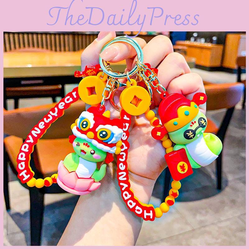 Unique Silicone Snake Year Keychain Featuring Festive Designs For Occasions Celebrating