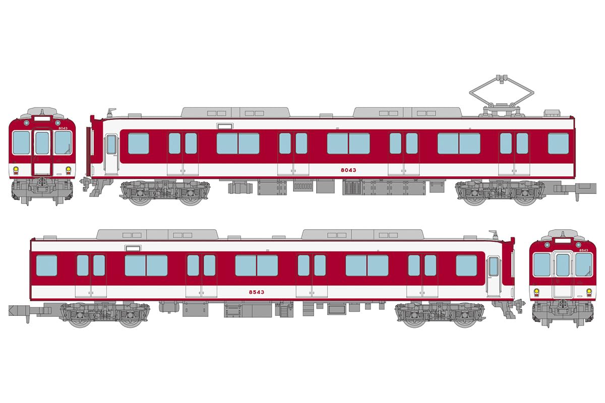 

TOMYTEC Railway Collection Kintetsu 8000 Series Early Model New Paint Scheme with Bottom Stripe Set A Diorama Supplies 336792 2-Car