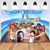 Sfondo One Piece Festa di Compleanno Bambini Ragazzi Tema Nave di Luffy Decorazione Baby Shower Striscione Nome Personalizzato Sfondo Fotografico Oggetti di Scena1061