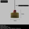 Vintage Colorful Glass Pendant Light E27 Metal Base Hanging Lamp for Dining Room Cafe Bar Decor